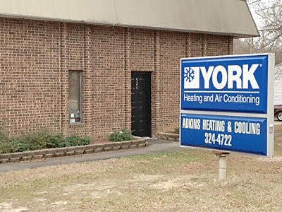Adkins Heating & Cooling | Rock Hill, SC | signage outside the adkins heating and cooling building